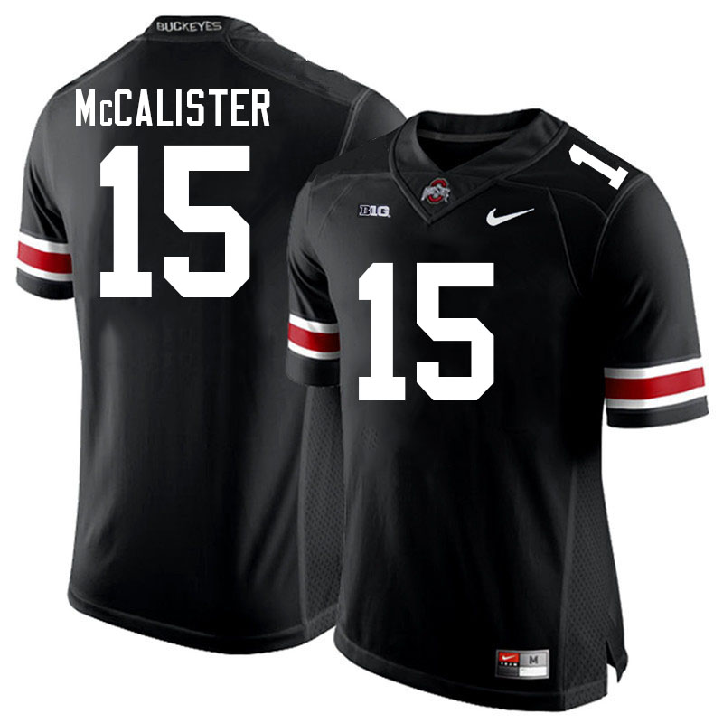 #15 Tanner McCalister Ohio State Buckeyes Jerseys Football Stitched-Black